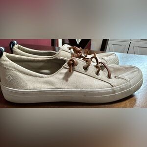 Sperry Women's Crest Vibe Tan Canvas Sneakers